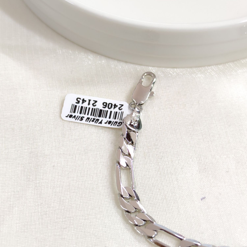 XUPING 6 MM FIGARO BİLEKLİK BEYAZ 19 CM