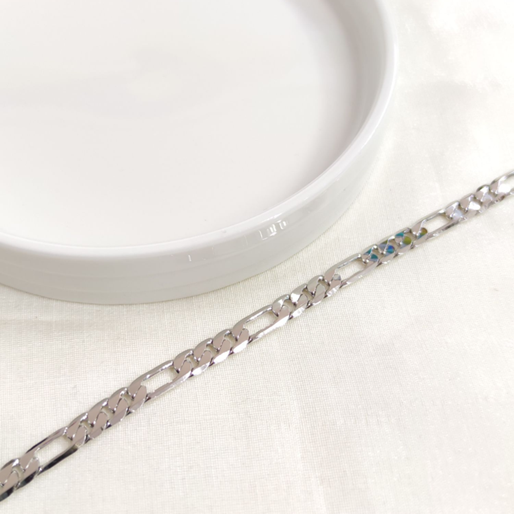 XUPING 6 MM FIGARO BİLEKLİK BEYAZ 19 CM