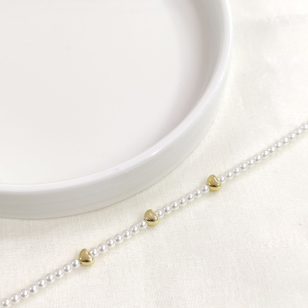 XUPING KALP İNCİ BİLEKLİK GOLD 17+3 CM