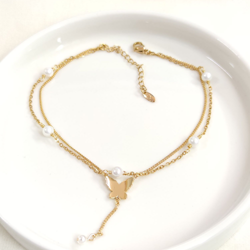 XUPING İNCİ KELEBEK HALHAL ROSE 23+5 CM