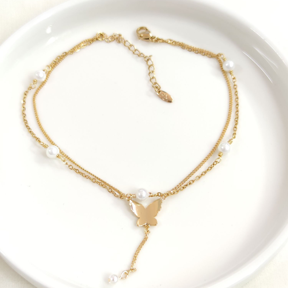 XUPING İNCİ KELEBEK HALHAL ROSE 23+5 CM