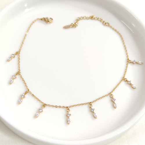 XUPING SALLANTILI TAŞLI HALHAL ROSE 22+5 CM