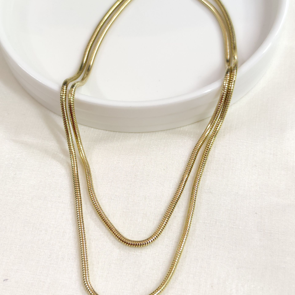 ÇELİK BORU ZİNCİR KOMBİN İKİLİ KOLYE