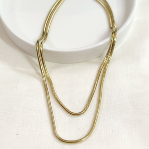 ÇELİK BORU ZİNCİR KOMBİN İKİLİ KOLYE