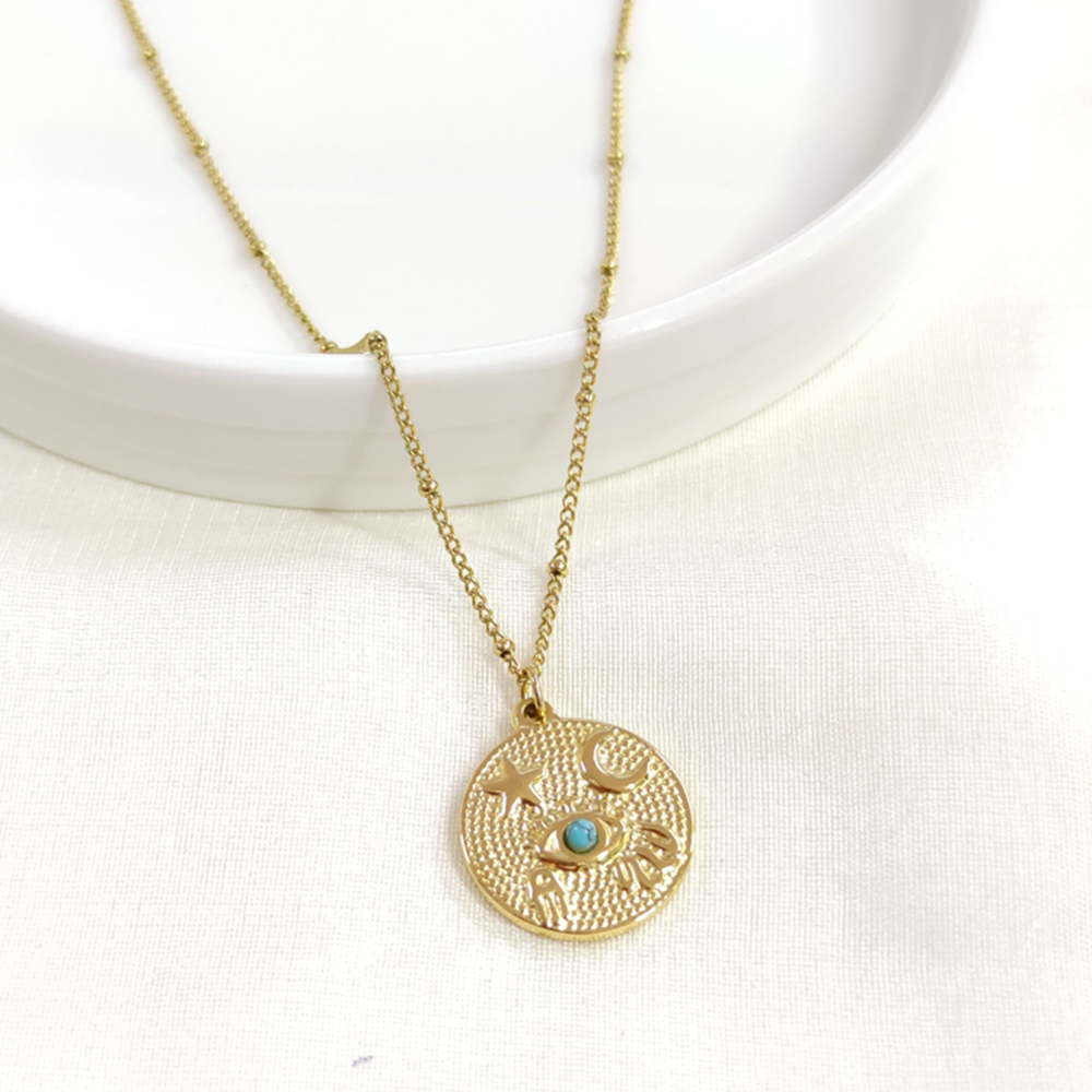 ÇELİK TOP ZİNCİRLİ ŞANS KOLYE 40+5 CM