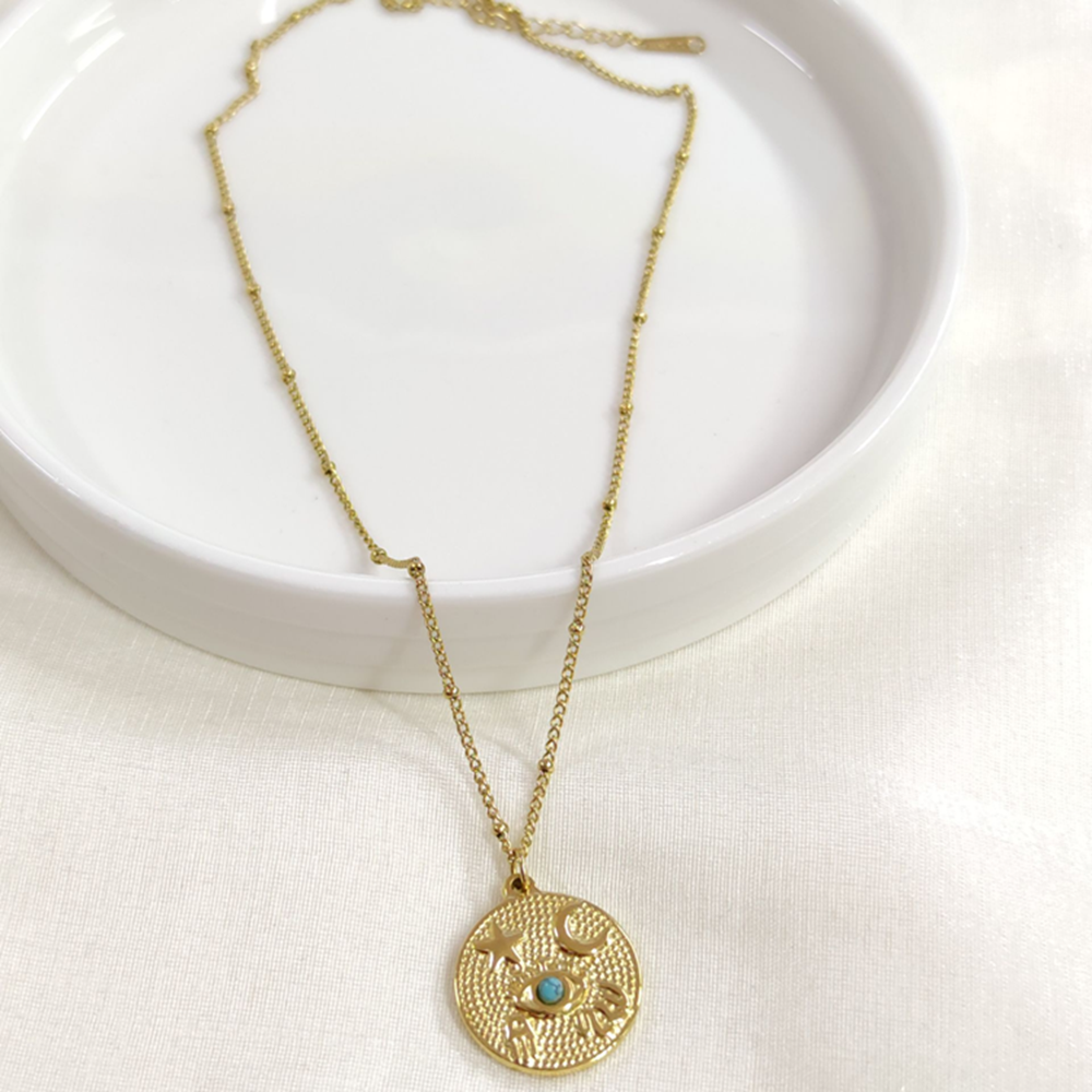 ÇELİK TOP ZİNCİRLİ ŞANS KOLYE 40+5 CM