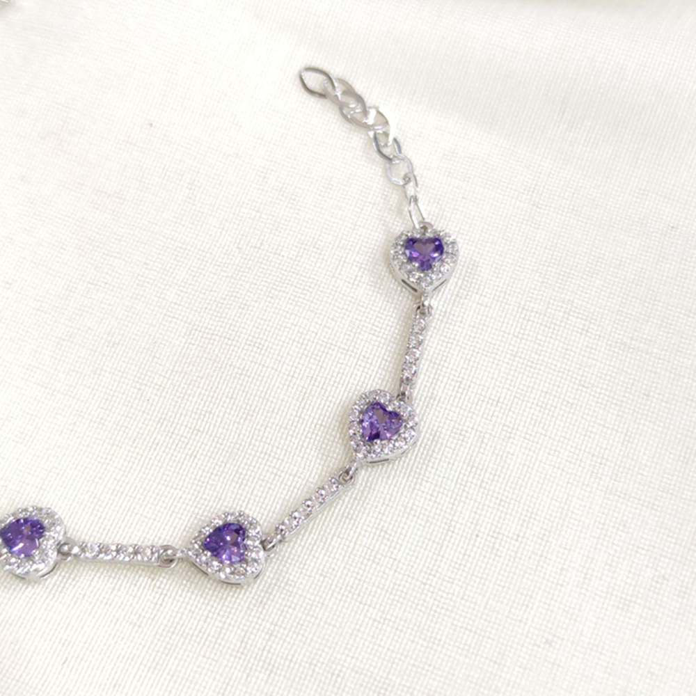 MOR KALP GÜMÜŞ BİLEKLİK