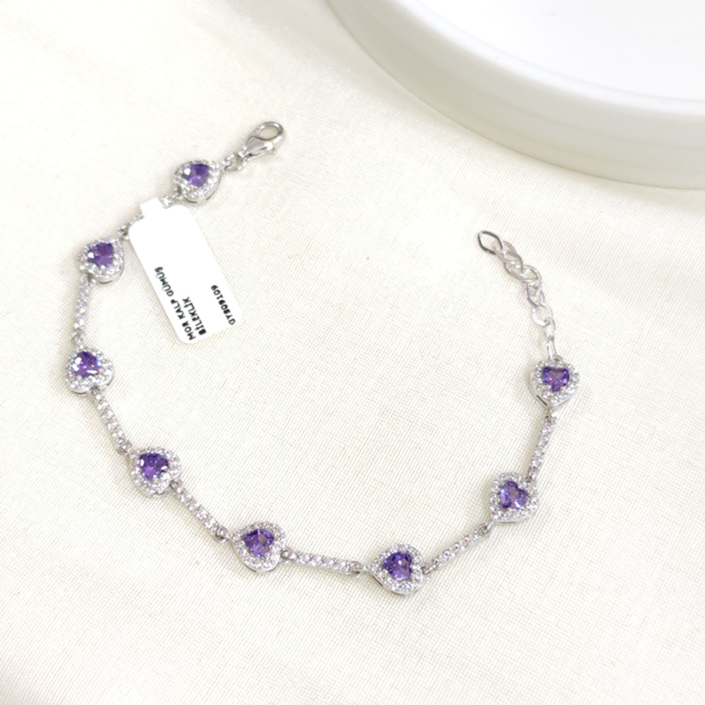 MOR KALP GÜMÜŞ BİLEKLİK