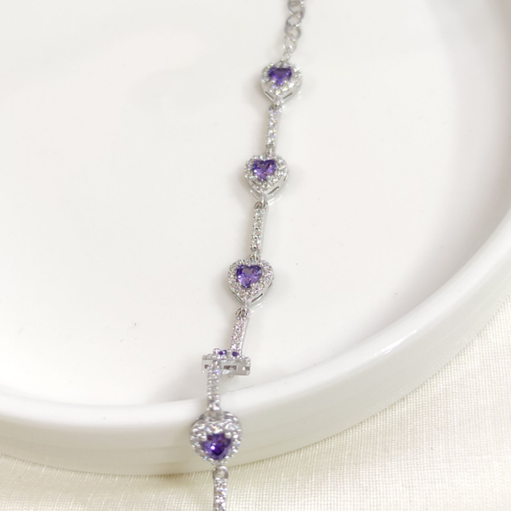 MOR KALP GÜMÜŞ BİLEKLİK