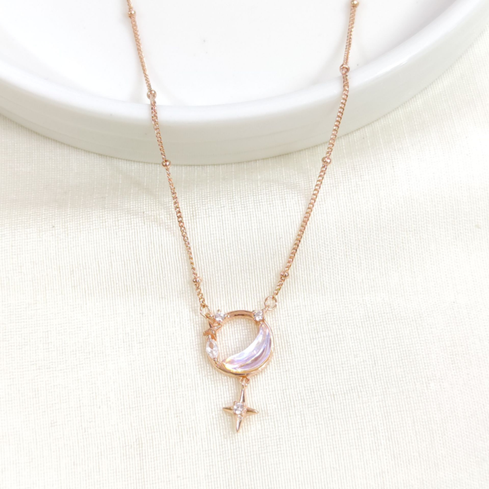 İTHAL YANAR DÖNER HİLAL YILDIZ GÜMÜŞ KOLYE 40+5CM