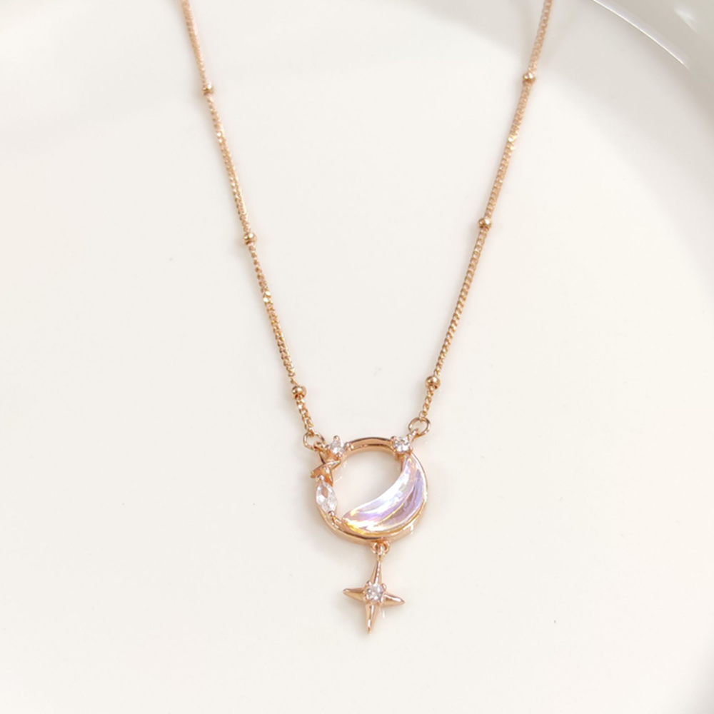 İTHAL YANAR DÖNER HİLAL YILDIZ GÜMÜŞ KOLYE 40+5CM