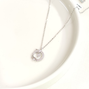 İTHAL 12 MM BALIK KALP ÇEMBER GÜMÜŞ KOLYE