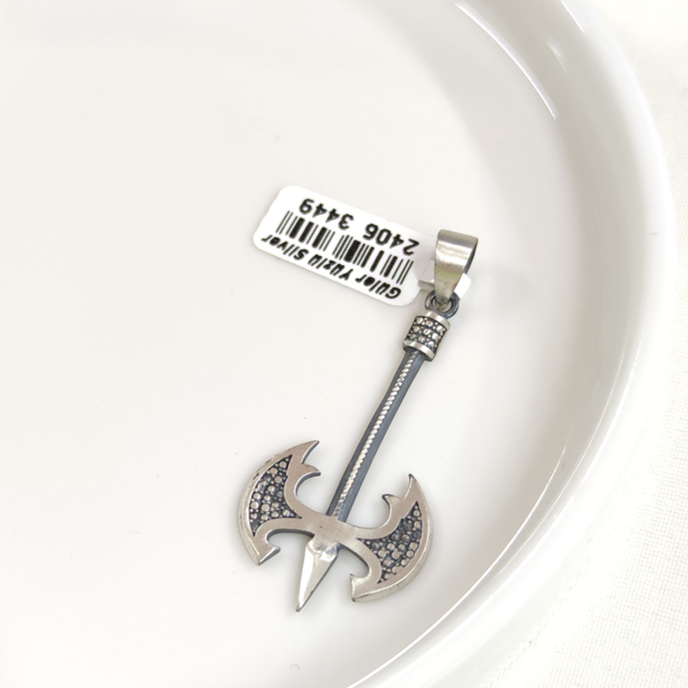 BALTA GÜMÜŞ KOLYE UCU 43MM