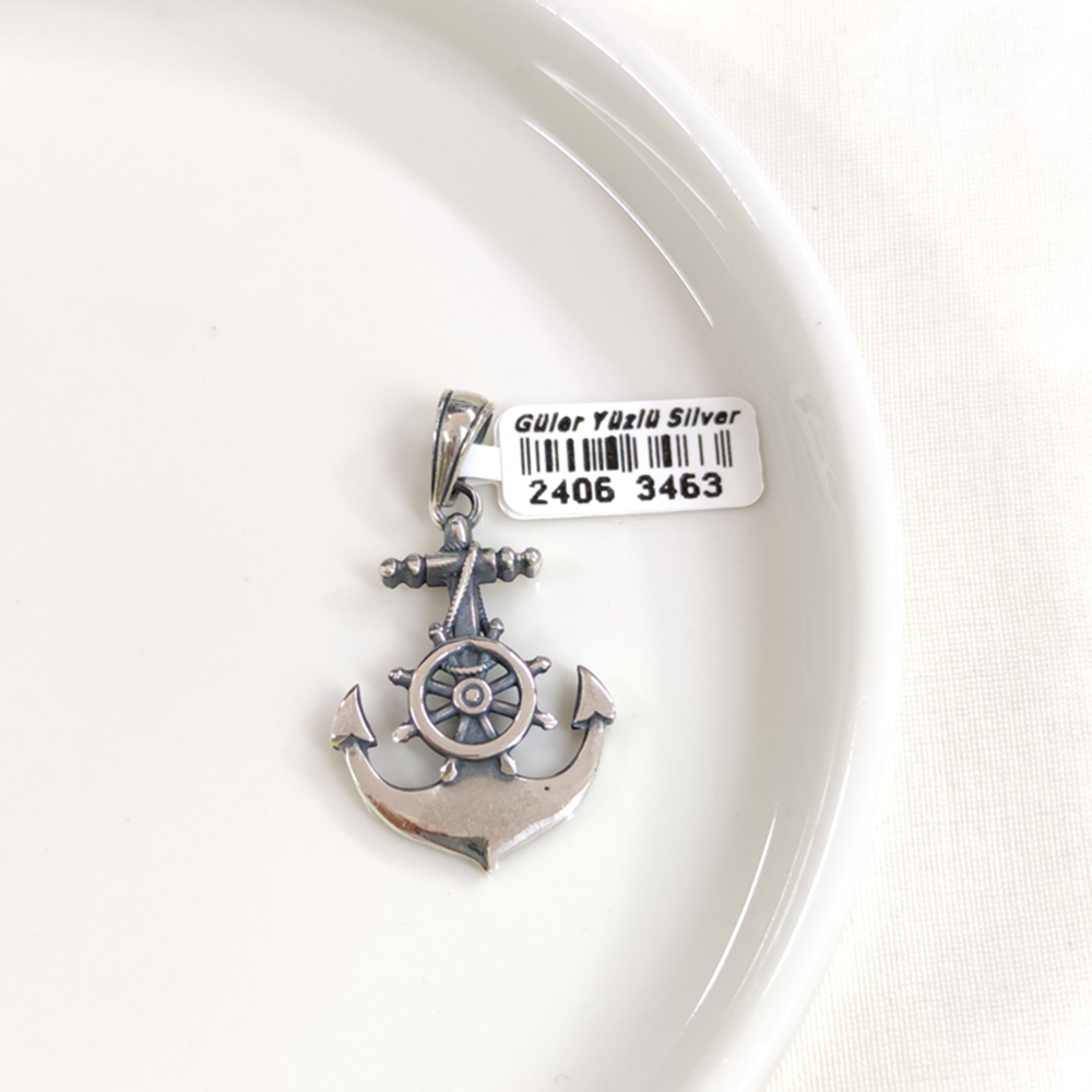 ÇAPA GÜMÜŞ KOLYE UCU 34X22MM