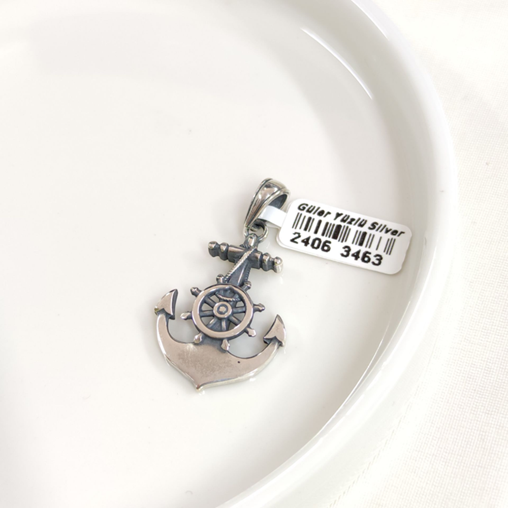 ÇAPA GÜMÜŞ KOLYE UCU 34X22MM