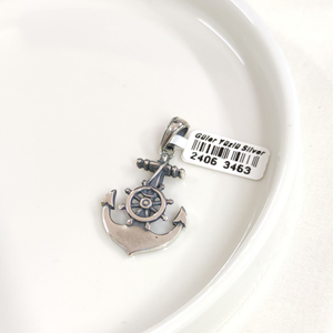 ÇAPA GÜMÜŞ KOLYE UCU 34X22MM