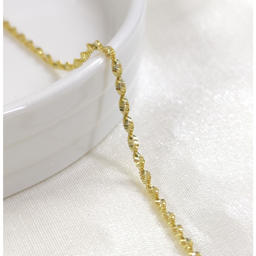 2 MM PARLAK BURGU ZİNCİR GÜMÜŞ KOLYE 55 CM