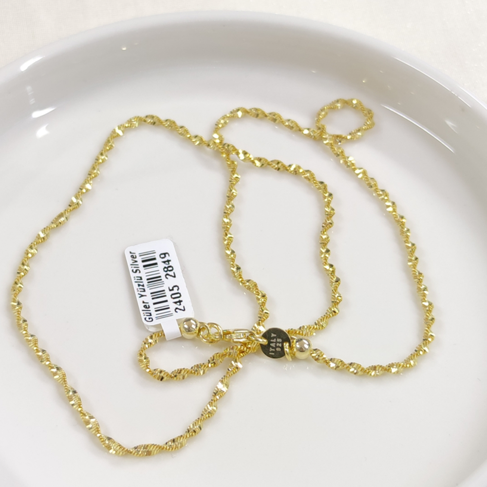 2 MM PARLAK BURGU ZİNCİR GÜMÜŞ KOLYE 55 CM