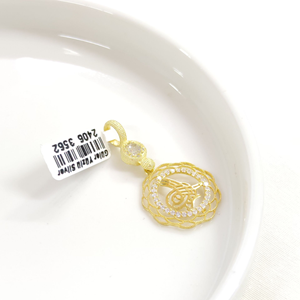 YUVARLAK TUĞRA GÜMÜŞ KOLYE UCU 20x40MM