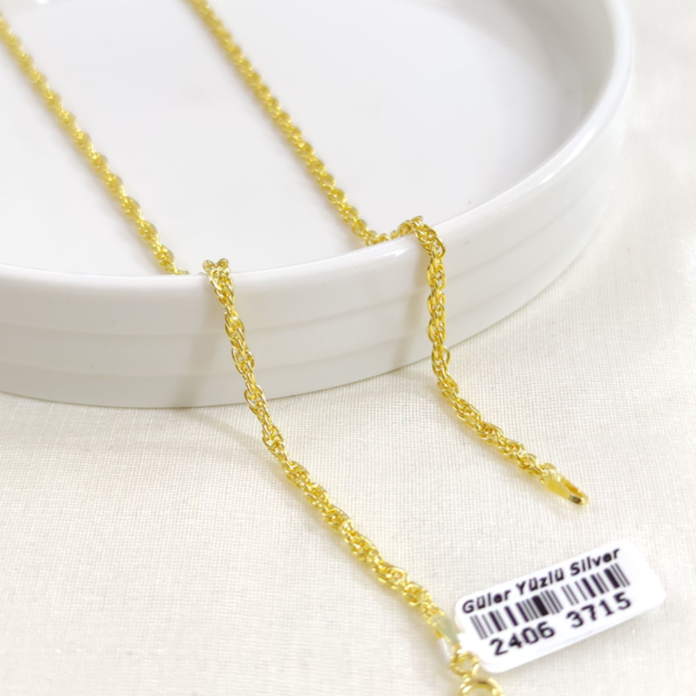 2,5 MM BURGU GÜMÜŞ ZİNCİR 55 CM