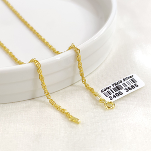 2 MM BURGU GÜMÜŞ ZİNCİR 65 CM