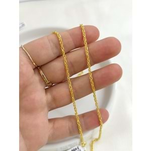 2 MM BURGU GÜMÜŞ ZİNCİR 65 CM