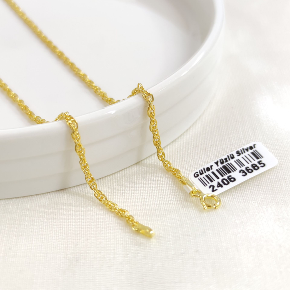 2 MM BURGU GÜMÜŞ ZİNCİR 55 CM