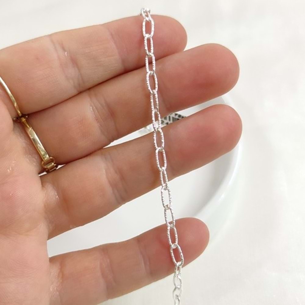 3,70 MM GÜMÜŞ ZİNCİR BİLEKLİK 22 CM