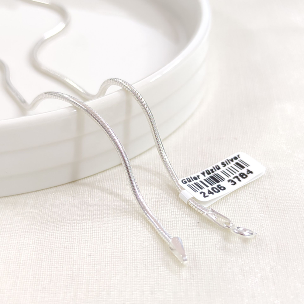 1,85 MM GÜMÜŞ YILAN ZİNCİR KOLYE 50 CM