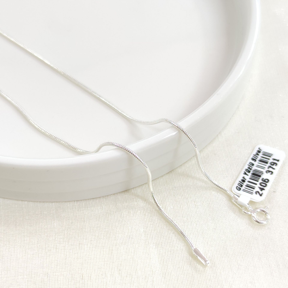 1,25 MM GÜMÜŞ YILAN ZİNCİR KOLYE 45 CM