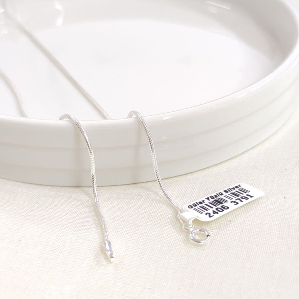 1,25 MM GÜMÜŞ YILAN ZİNCİR KOLYE 45 CM