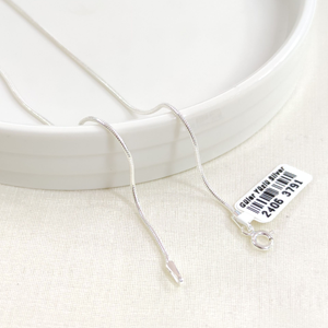 1,25 MM GÜMÜŞ YILAN ZİNCİR KOLYE 45 CM