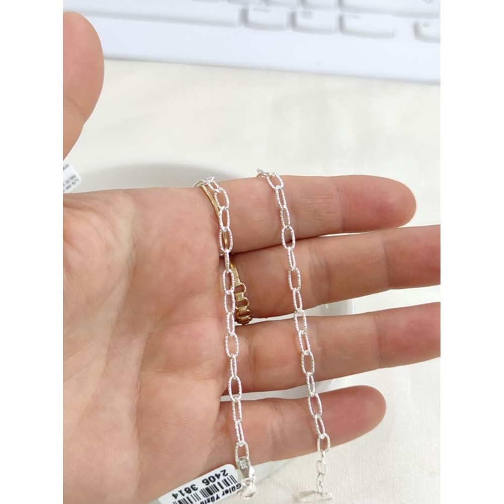 3,70 MM GÜMÜŞ ZİNCİR KOLYE 55 CM