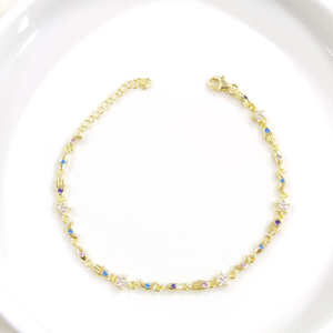 ŞANS RENKLİ TAŞLI GÜMÜŞ BİLEKLİK