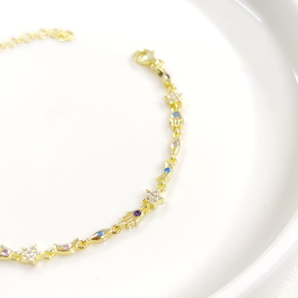 ŞANS RENKLİ TAŞLI GÜMÜŞ BİLEKLİK