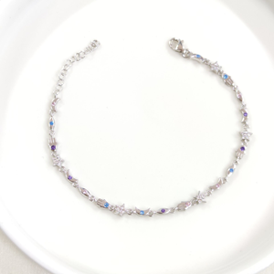 ŞANS RENKLİ TAŞLI GÜMÜŞ BİLEKLİK