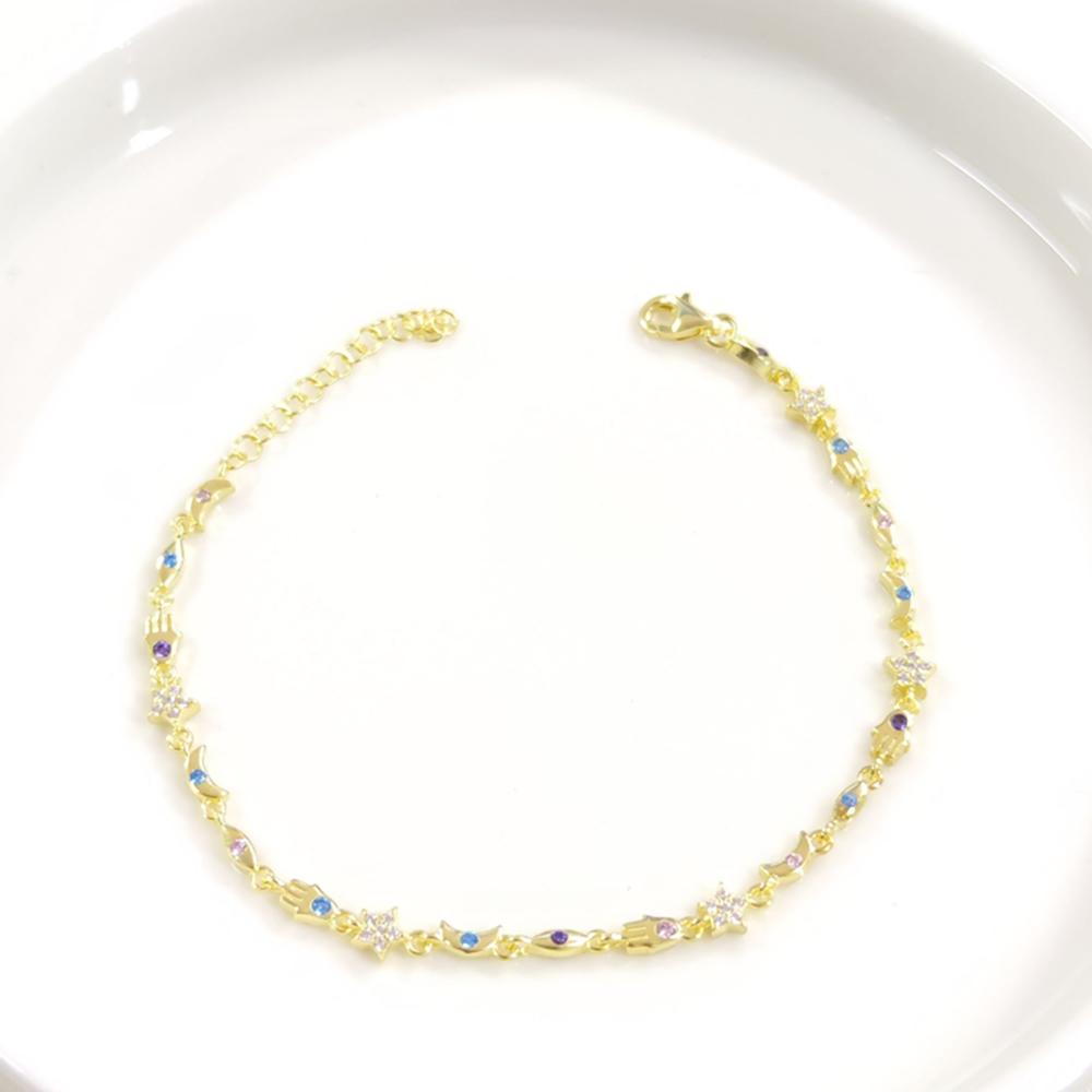 ŞANS RENKLİ TAŞLI GÜMÜŞ BİLEKLİK