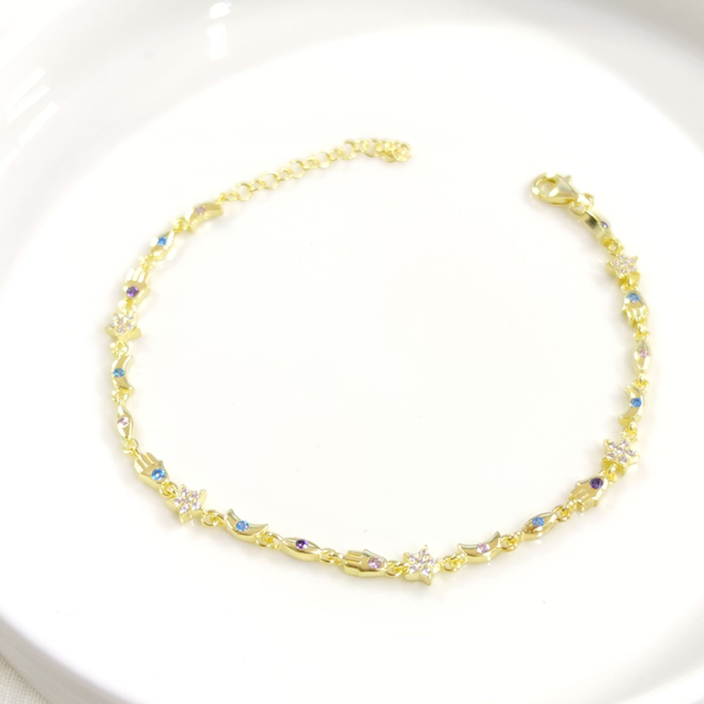 ŞANS RENKLİ TAŞLI GÜMÜŞ BİLEKLİK