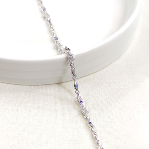 ŞANS RENKLİ TAŞLI GÜMÜŞ BİLEKLİK