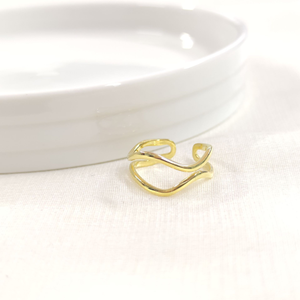 DALGALI AYARLANABİLİR GÜMÜŞ YÜZÜK