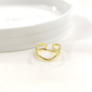 DALGALI AYARLANABİLİR GÜMÜŞ YÜZÜK