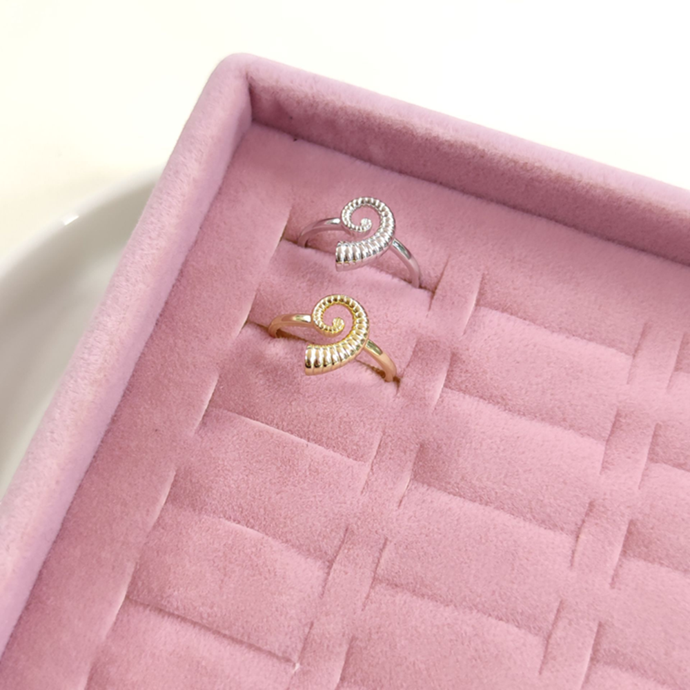 MİDYE AYARLANABİLİR GÜMÜŞ YÜZÜK - ALTIN SARI