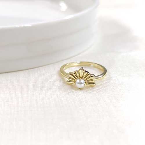 İNCİLİ AYARLANABİLİR GÜMÜŞ YÜZÜK