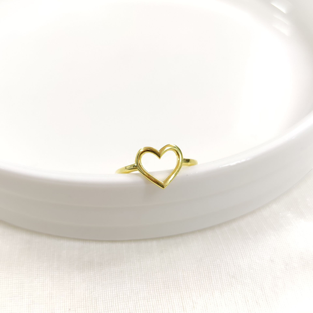 KALP AYARLANABİLİR GÜMÜŞ YÜZÜK - ALTIN SARI