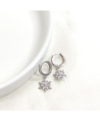 İTHAL KAR TANESİ GÜMÜŞ 12 MM HALKA KÜPE