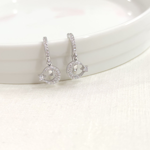 AY YILDIZ 10 MM HALKA GÜMÜŞ KÜPE