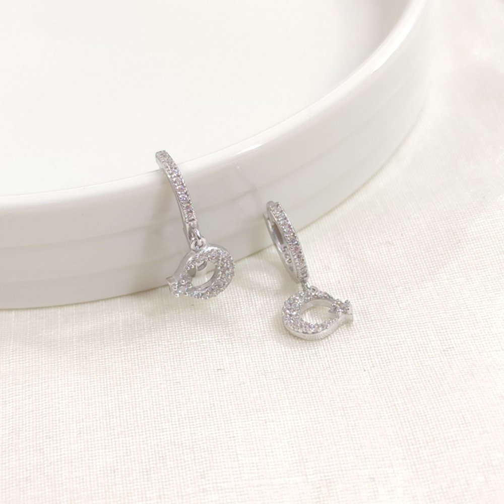 AY YILDIZ 10 MM HALKA GÜMÜŞ KÜPE