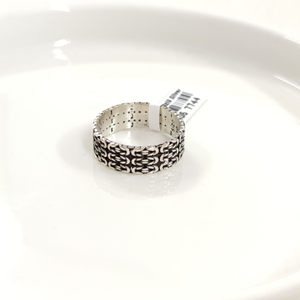 7,50 MM GÜMÜŞ KRAL DESENLİ OKSİTLİ ALYANS YÜZÜK