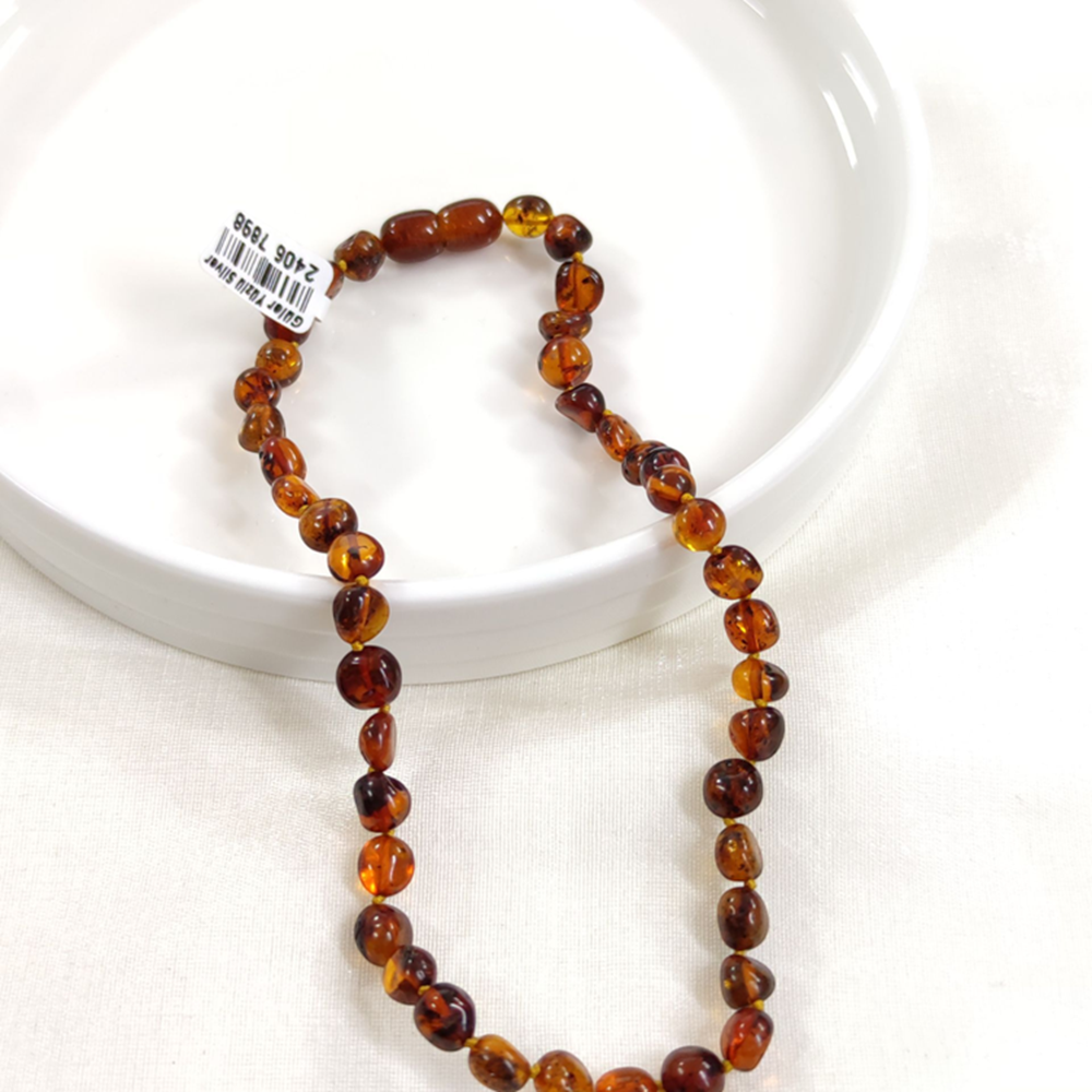 KEHRİBAR DOĞAL TAŞ BEBEK KOLYESİ