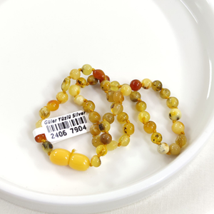 KEHRİBAR DOĞAL TAŞ BEBEK KOLYESİ